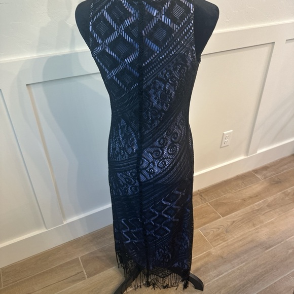 Harlow Purple‎ Sheath Halter Midi Dress - Picture 2 of 4